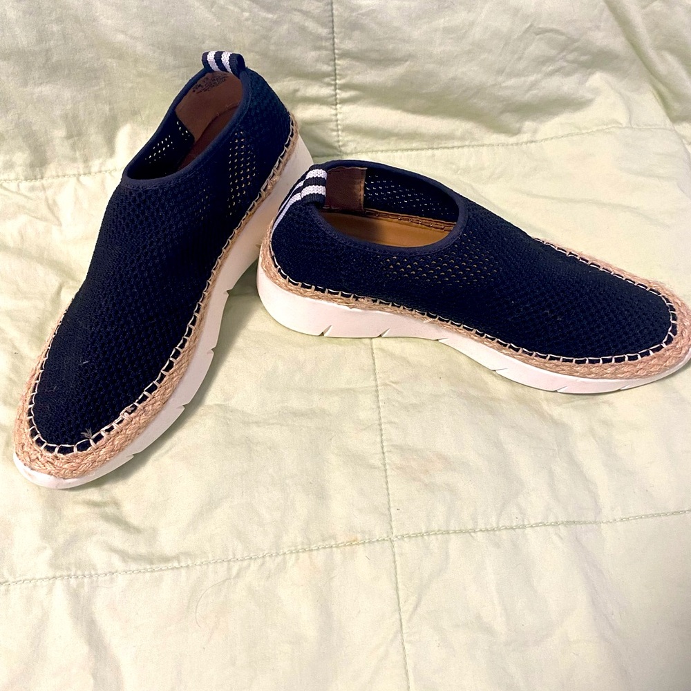 Black mesh espadrilles NWOT